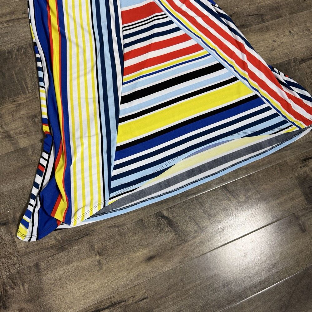 Womens John Paul Richard multistriped resort wear dress size L - Picture 3 of 7